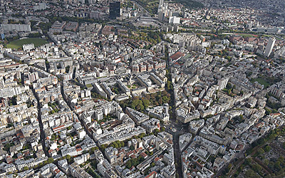 Paris 20e vue du ciel