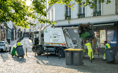 Collecte des déchets recyclables, poubelles jaunes
