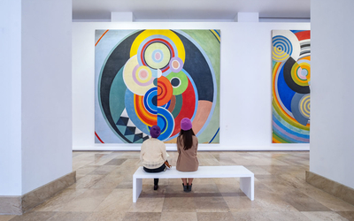 Le musée d'Art moderne de Paris propose dans sa collection permanente des chefs-d'œuvre du XXe siècle, comme ici une œuvre de la série "Rythme n°1", de Robert Delaunay.