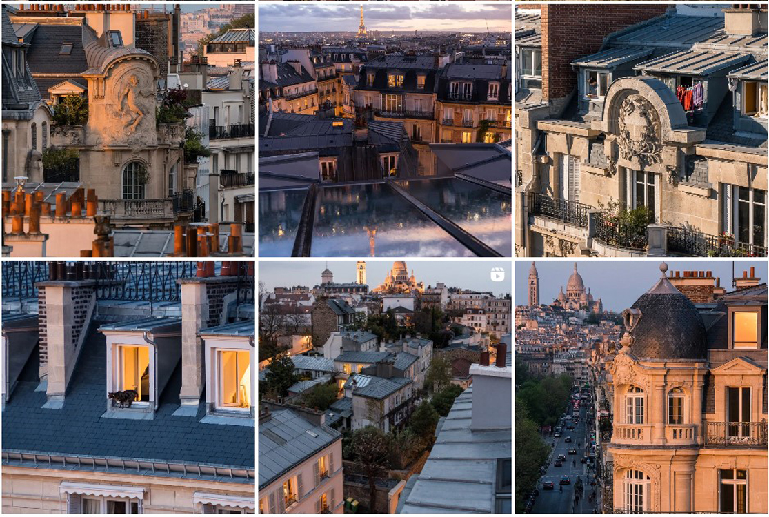 Compte instagram Toits de Paris.