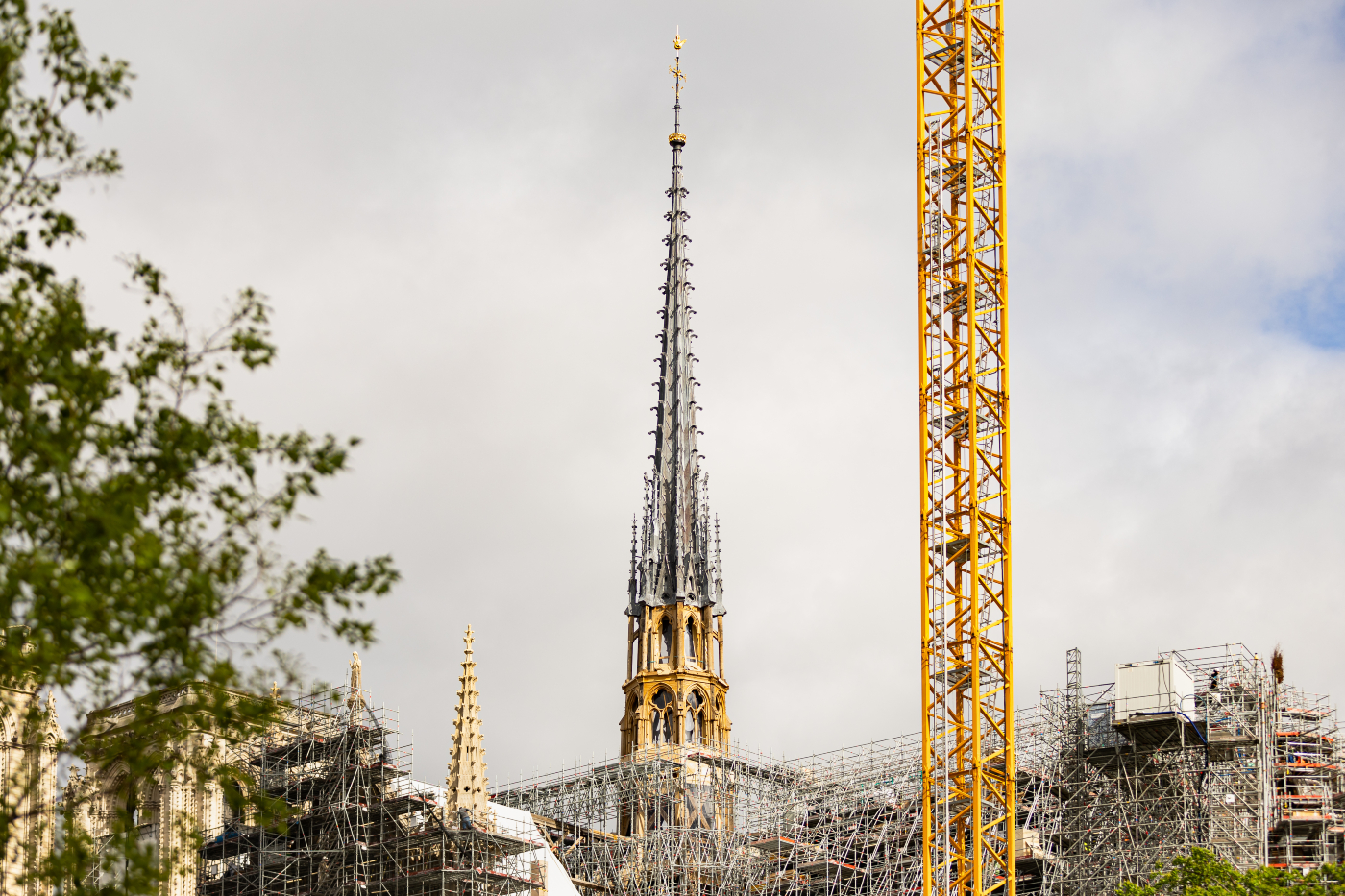 La flèche de Notre-Dame de Paris.