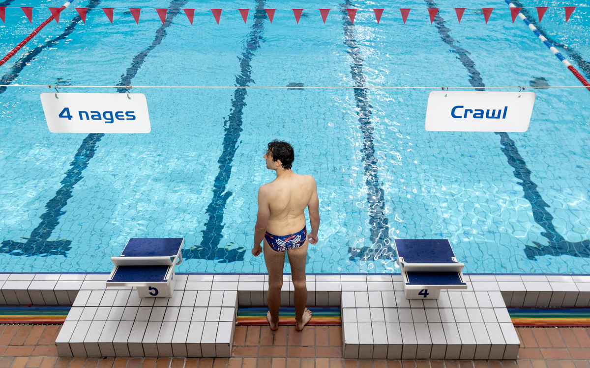 Inauguration de la piscine Georges Vallerey.