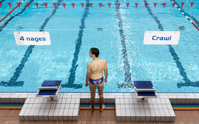 Inauguration de la piscine Georges Vallerey.