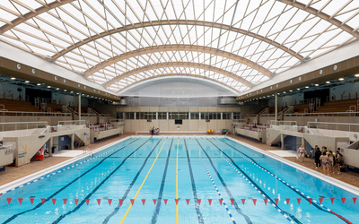 Inauguration de la piscine Georges Vallerey.