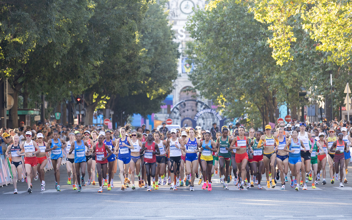 Les athlètes viennent de se lancer