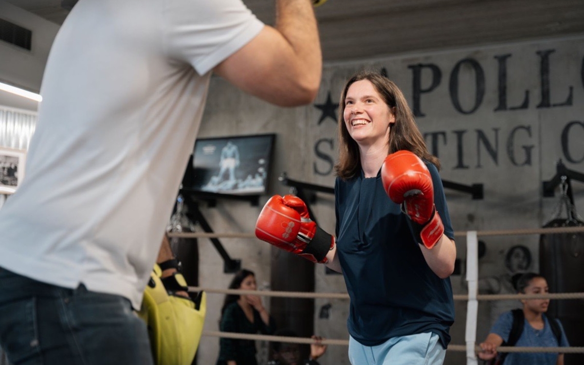 Photo d'un combat de boxe à l'Apollo Sporting Club (19e)