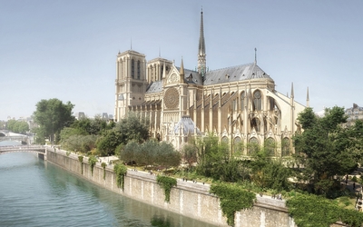 Projet du parvis conçu comme une clairière